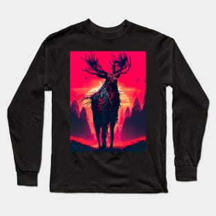Oh Deer A Wendigo In The Forest Long Sleeve T-Shirt